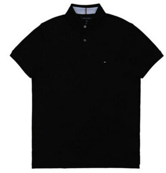[S] TOMMY HILFIGER REGULAR FIT TOMMY POLO,BLACK, 78J7063-002 (STH559)