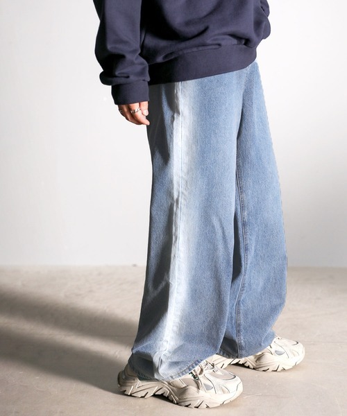 日本🇯🇵連線 JAVA仿舊水洗牛仔褲 落地褲 寬褲 炭灰 深藍 淺藍(任買兩件711免運)/預購