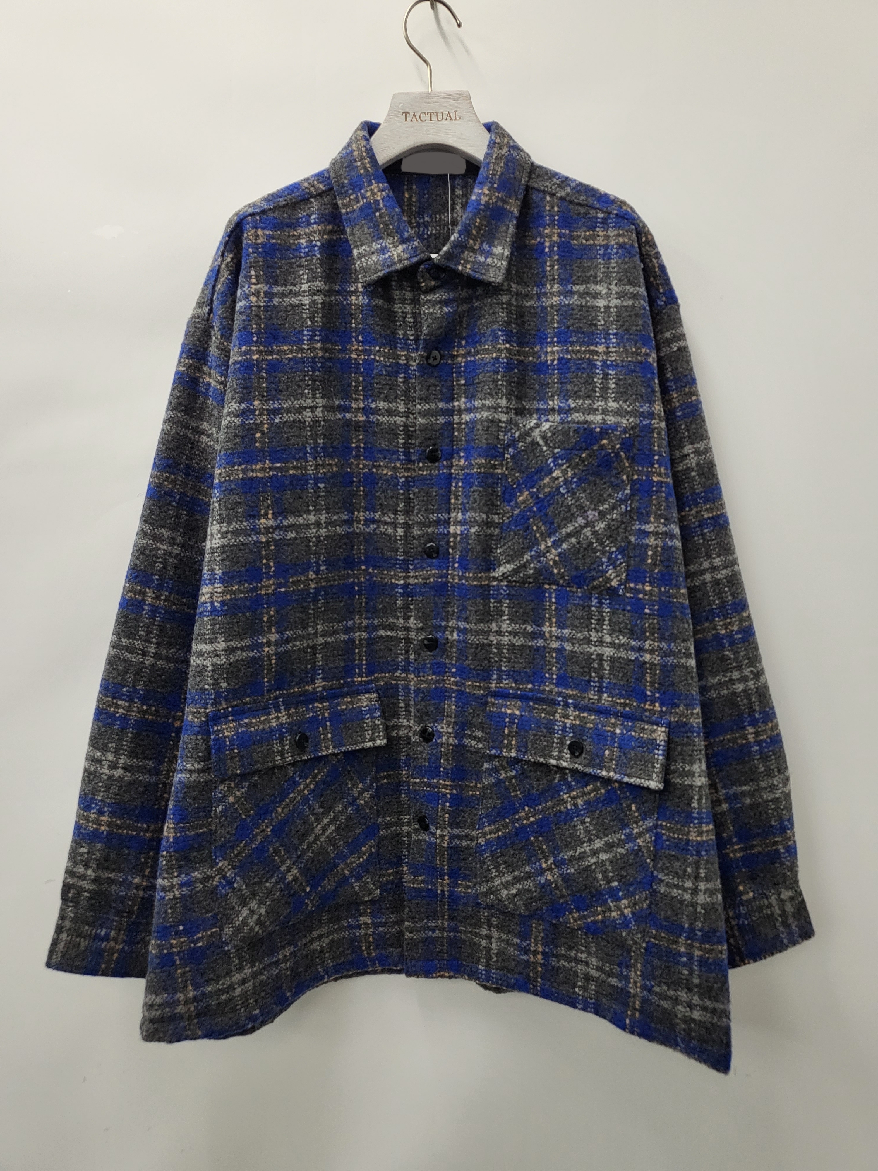 袋口格仔長袖恤衫 JK2471