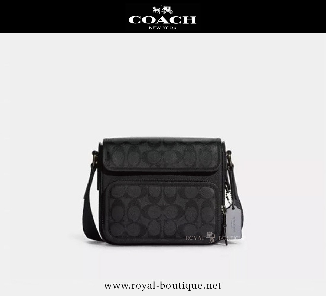 COACH 經典老花紋相機包