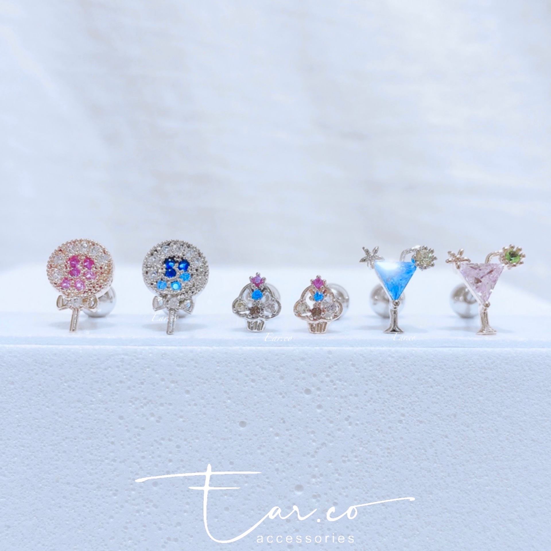 波板糖/小蛋糕/雞尾酒耳骨釘 [單支] #P001