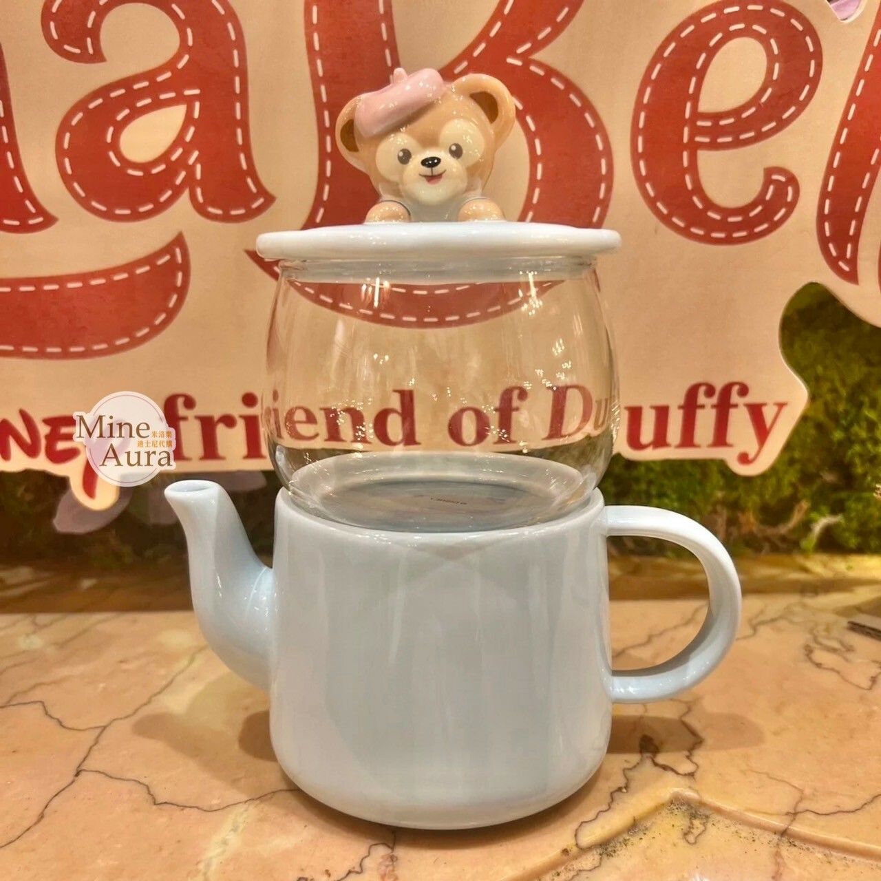 (限時特價) 夏日泡泡趴 達菲 Duffy 和朋友們系列 水杯 茶杯+茶壺 組 -上海迪士尼樂園