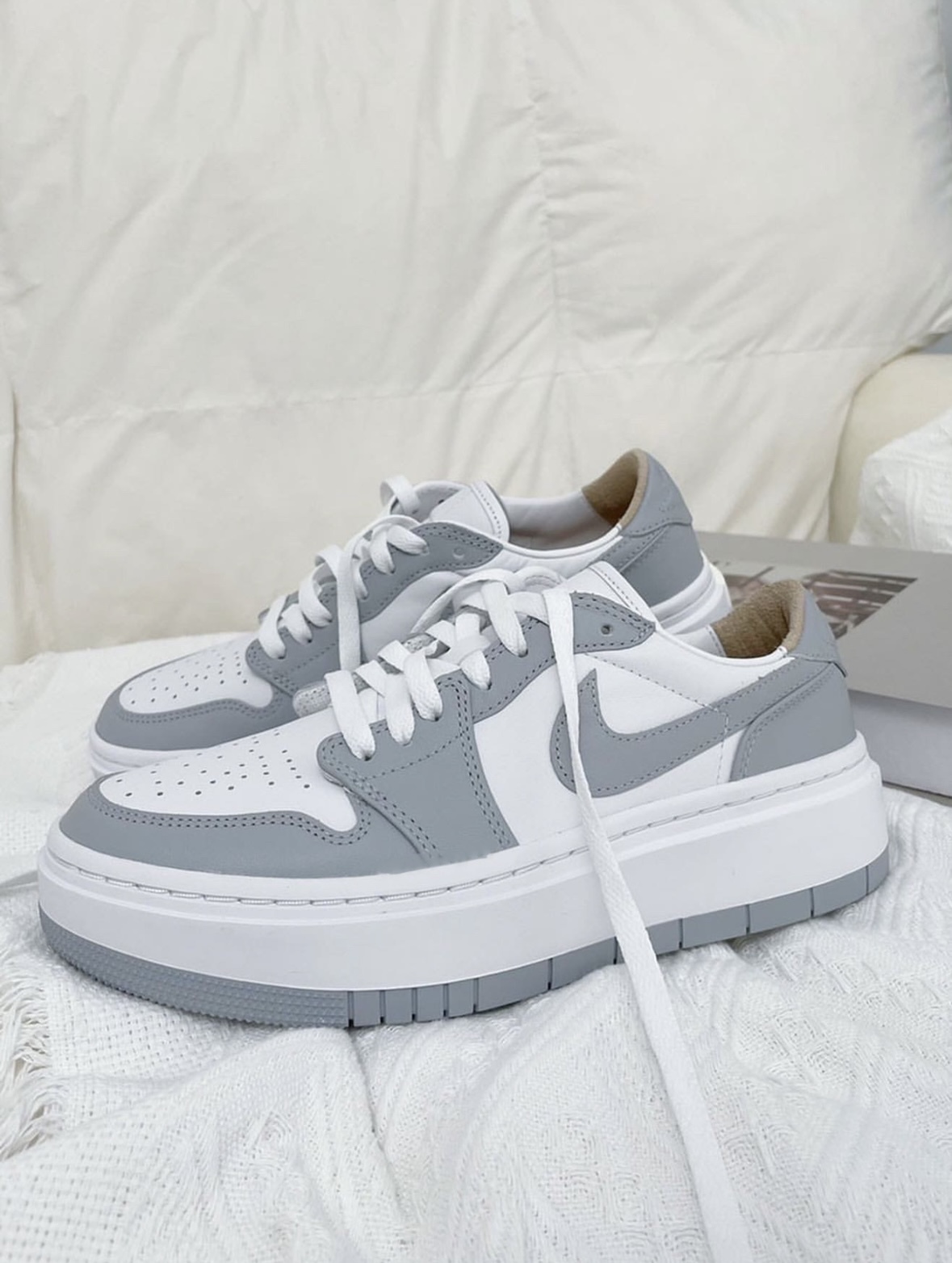 Nike Air Jordan 1 Elevate Low 灰白色 小Dior 厚底 增高 女款 DH7004-100/預購