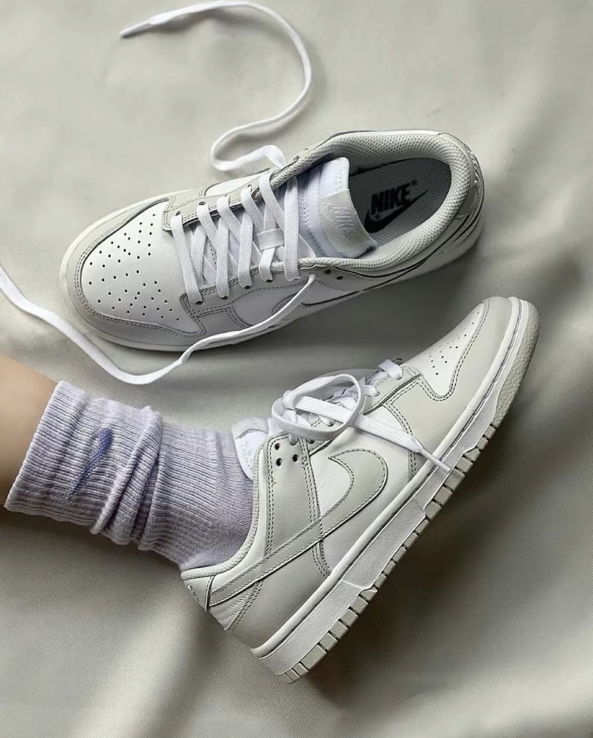 零碼現貨出清24.5公分 Nike Dunk Low Photon Dust 灰白 皮革 女款 DD1503-103/現貨