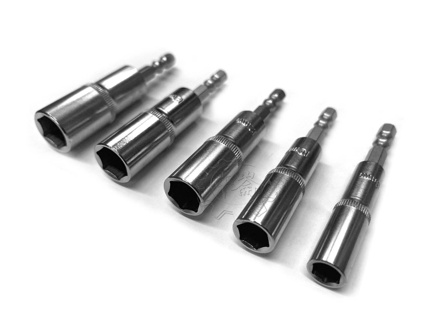 ＊中崙五金【附發票】台灣製 六角軸 6.35mm無磁深孔六角套筒組(5PCS) 充電起子機用 5支組 NO:53617