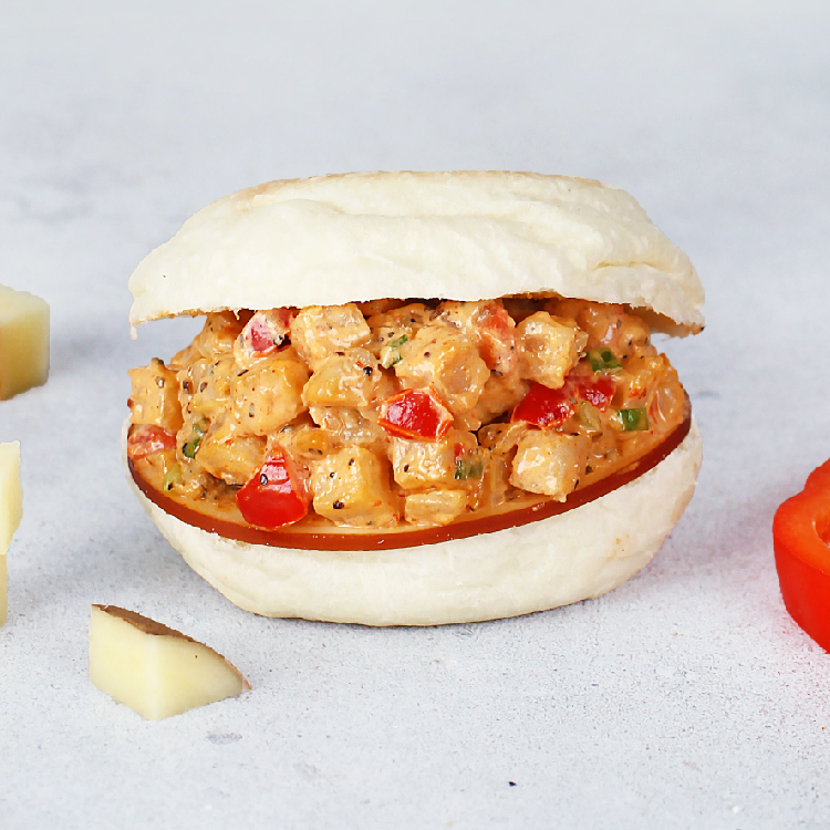 墨西哥燒烤醬馬鈴薯煙燻起司瑪芬堡（五辛素含奶） 限冷凍