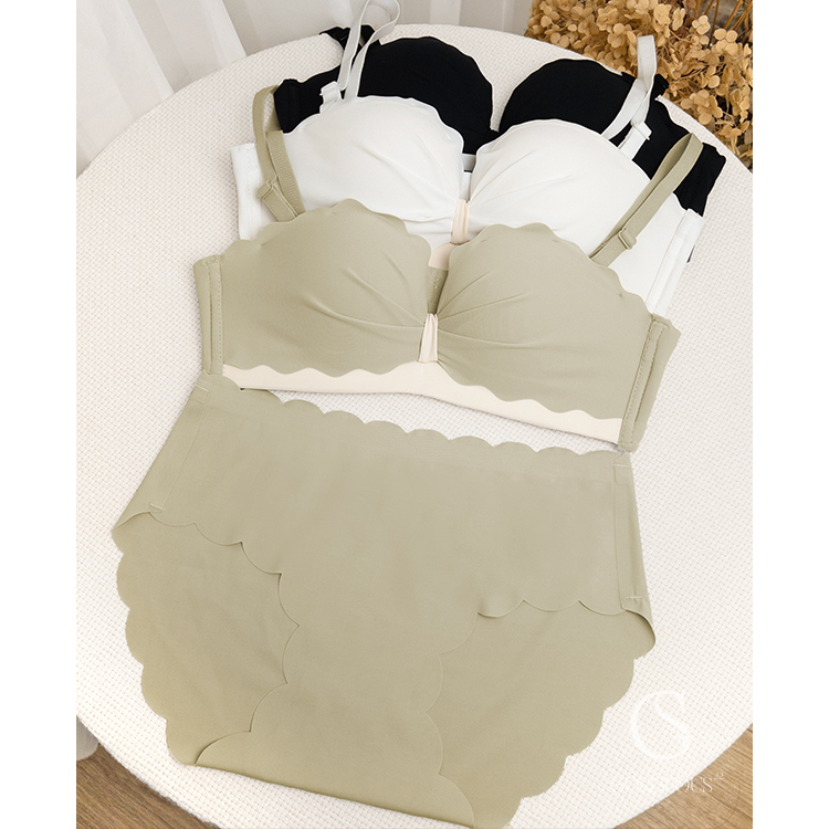 W007 現貨「貝殼內衣+波紋內褲」