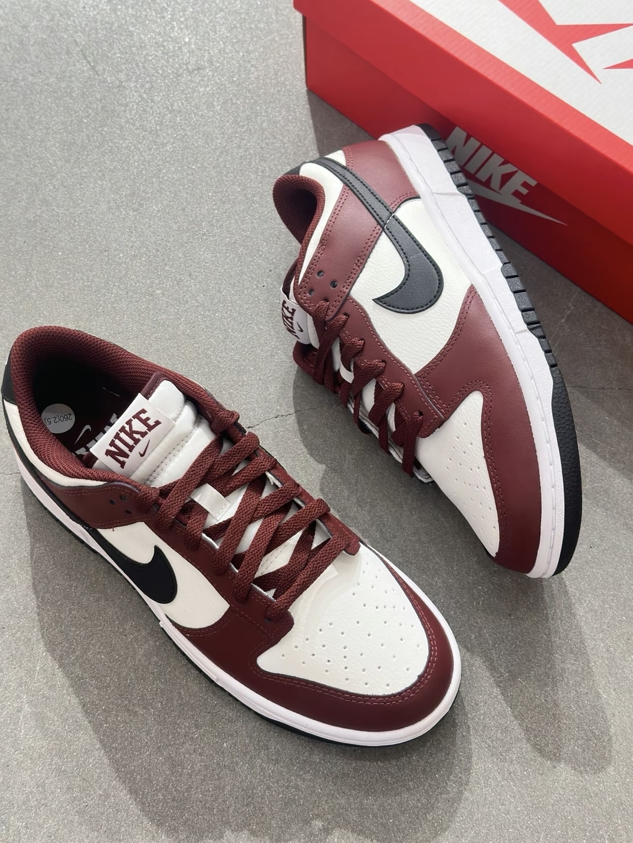 NIKE Dunk Low 復古酒紅 黑勾 學院風 復古 皮革 男款 FZ4616-600/預購