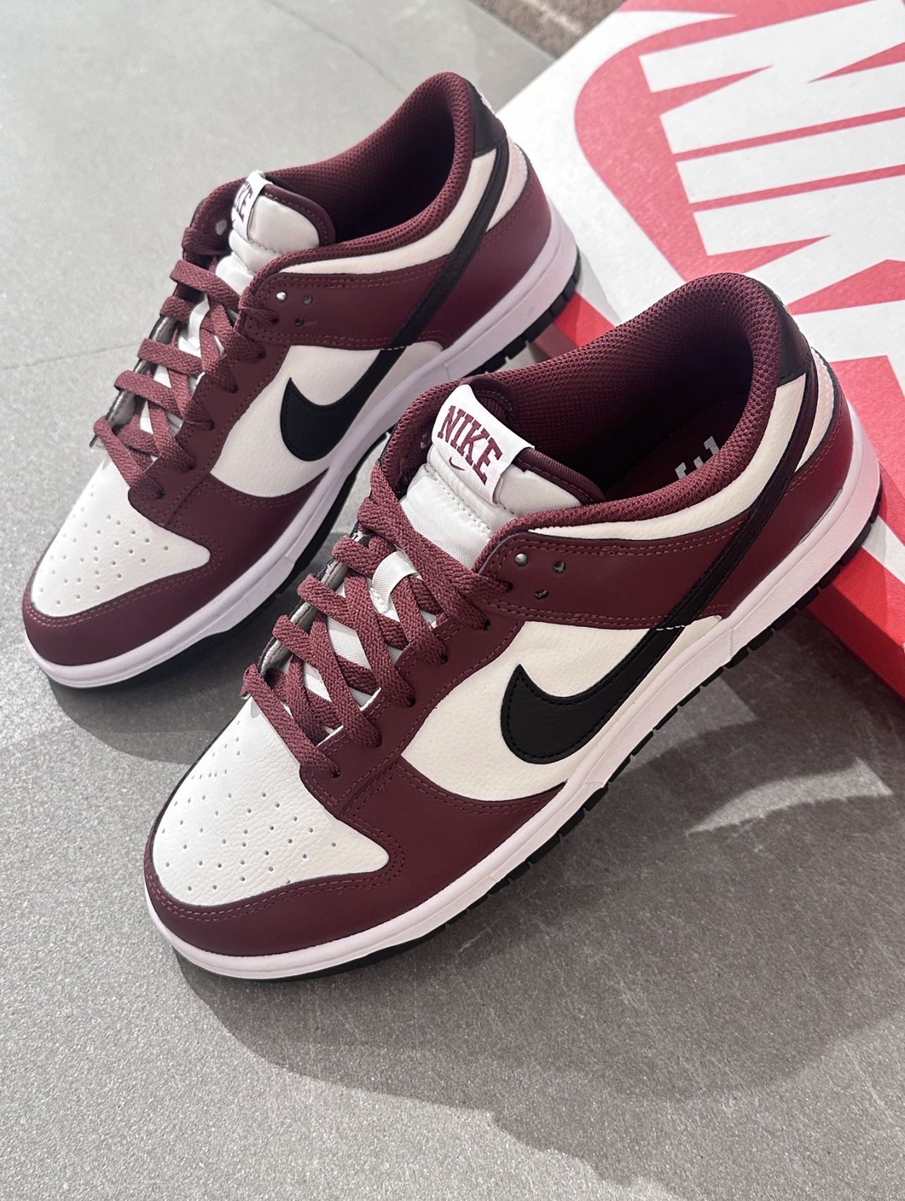 NIKE Dunk Low 復古酒紅 黑勾 學院風 復古 皮革 男款 FZ4616-600/預購