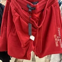 [S] TOMMY HILFIGER LOGO SWEAT SHORTS,RED, 78J8241-610 (STH578)