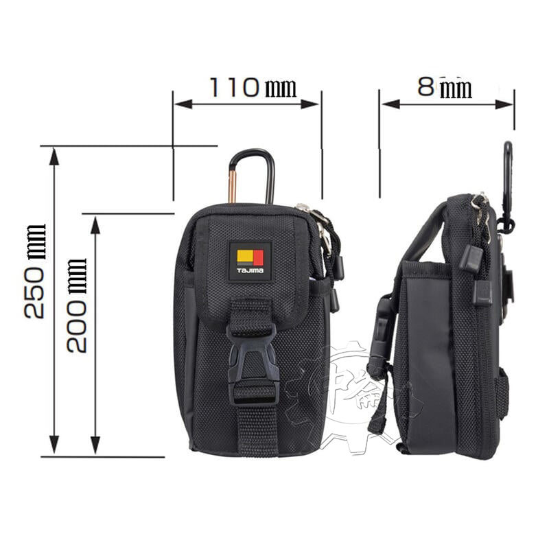 ＊中崙五金【缺貨中】TAJIMA 田島 雙層胸前收納包 SFPCN-CB2L 快扣式 隨身收納包