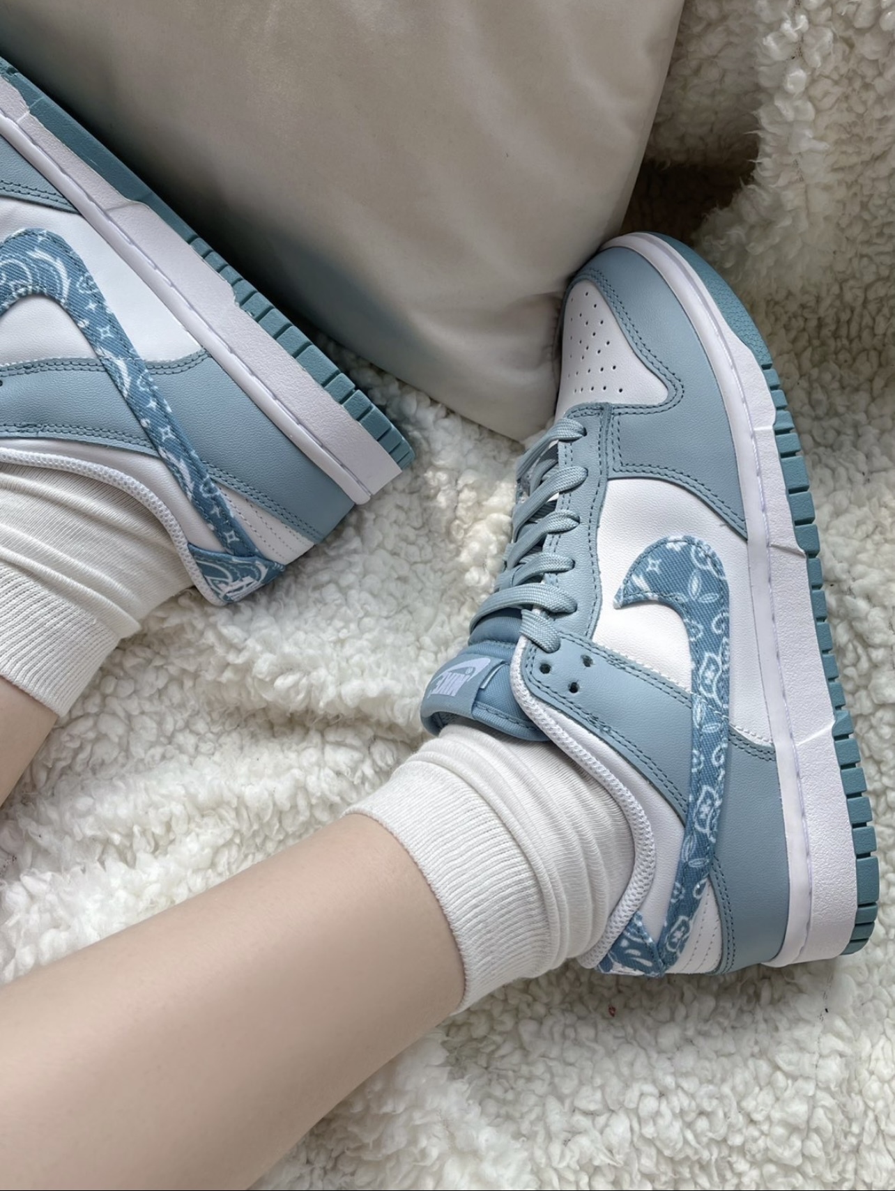 NIKE Dunk Low 變形蟲 寶寶藍 白藍 皮革 女款 DH4401-101/預購