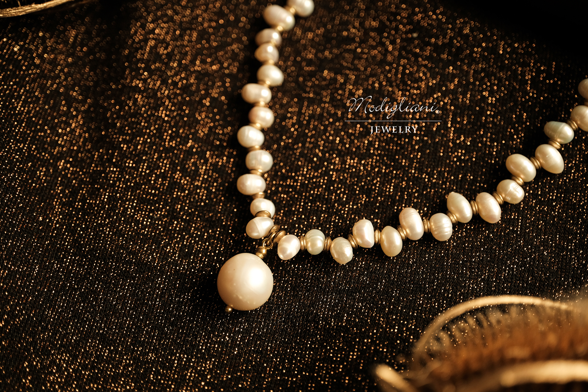 黃銅飾品,黃銅,氣質,百搭,項鍊,天然珍珠,