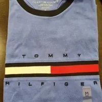 [S] TOMMY HILFIGER FLAG LOGO CREW NECK SHORT SLEEVE T-SHIRT,BLUE, 78C8797-500 (STH601)