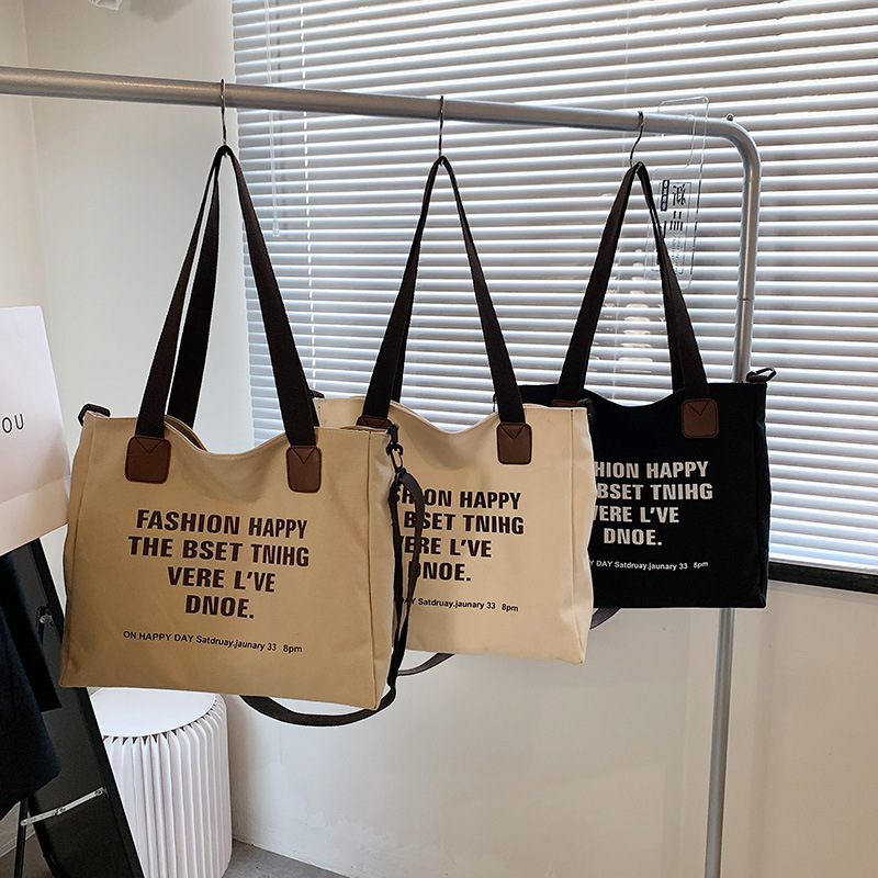 大容量簡約帆布托特包