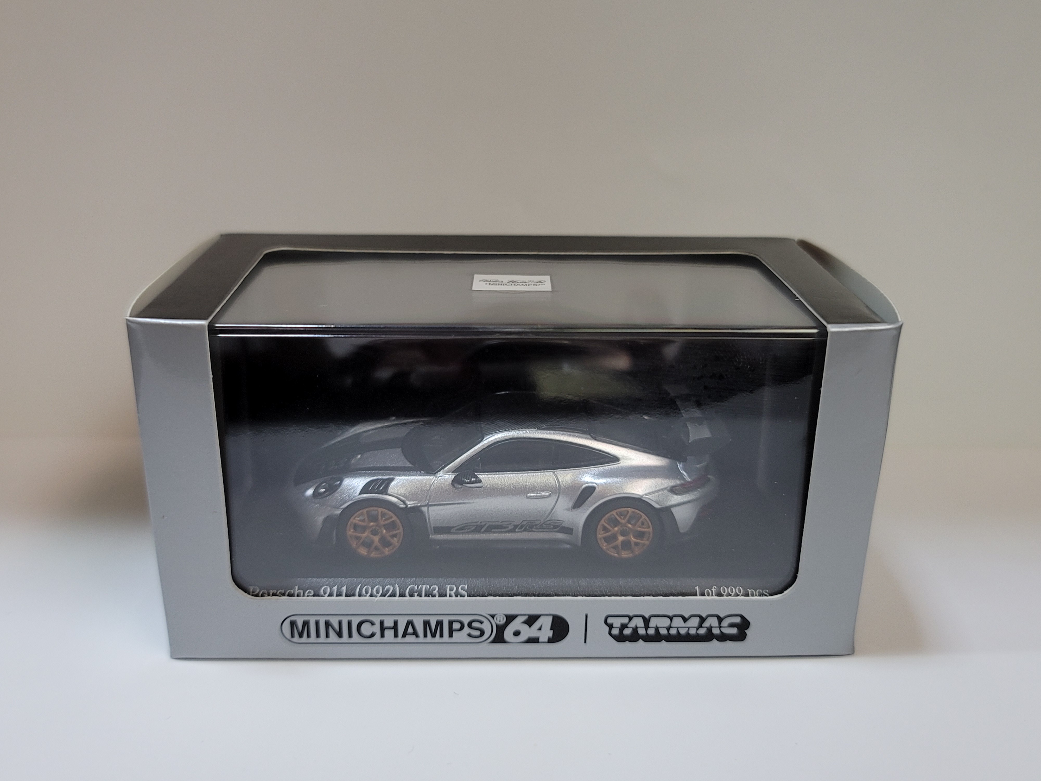 Minichamps 1/64 Porsche 911 (992) GT3 RS, GT Silver