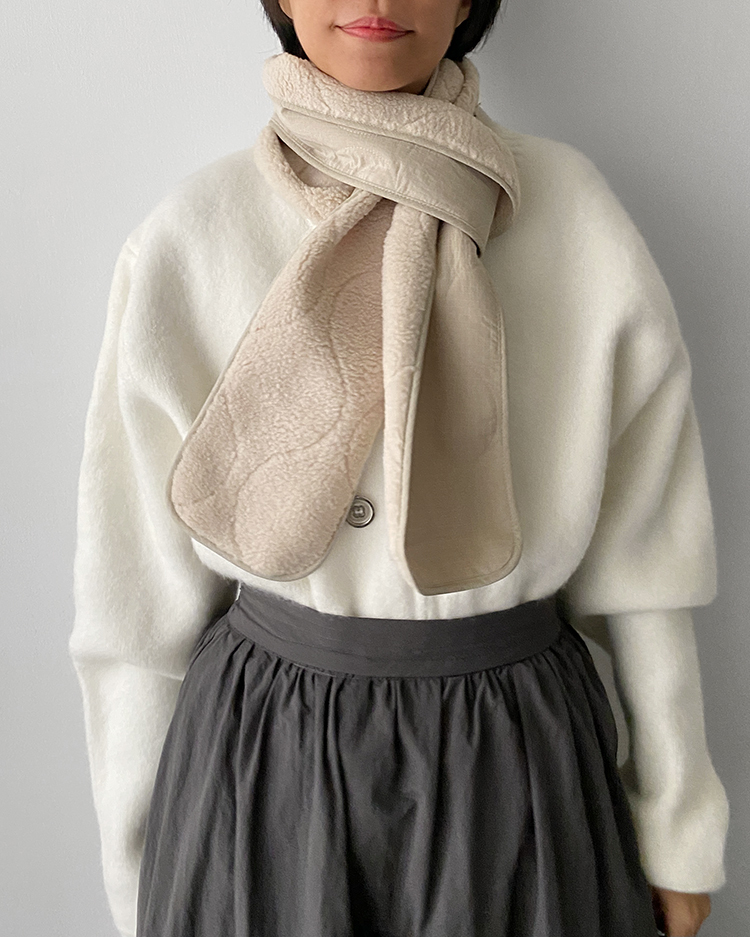 SC-130 雙面異材質圍巾