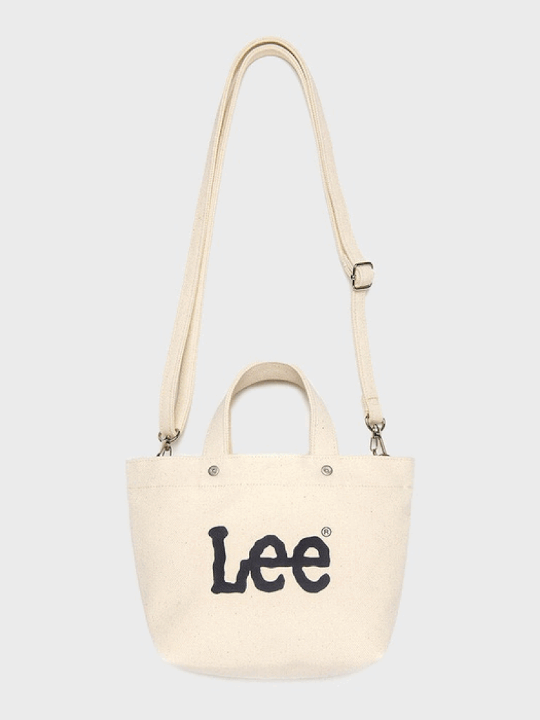 ◆LEE◆ Twitch Logo Cotton Mini Tote Bag Black Lindey Mini Tote | GUESS Factory