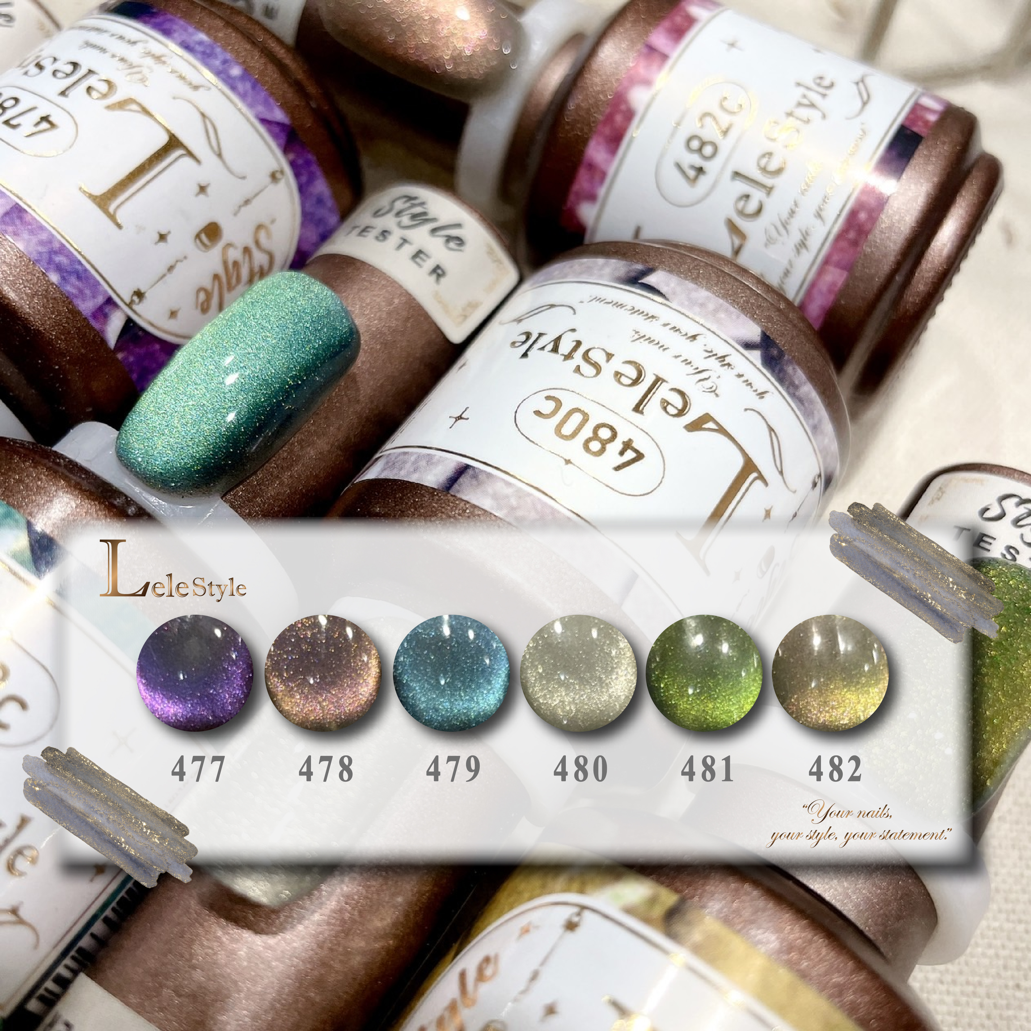 【Lele Style】莉莉膠-黑魔女貓眼 477-482