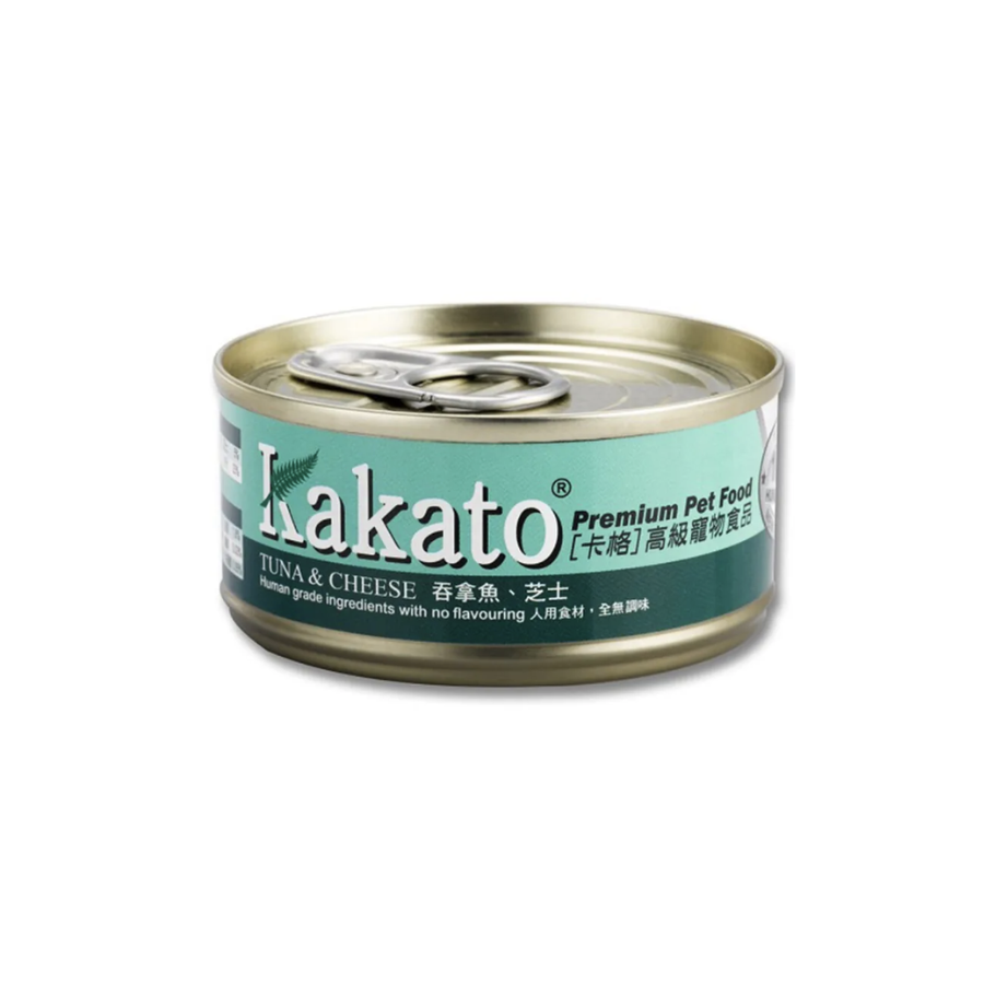 Kakato – 吞拿魚&芝士(貓狗食用)罐頭170G (48罐)