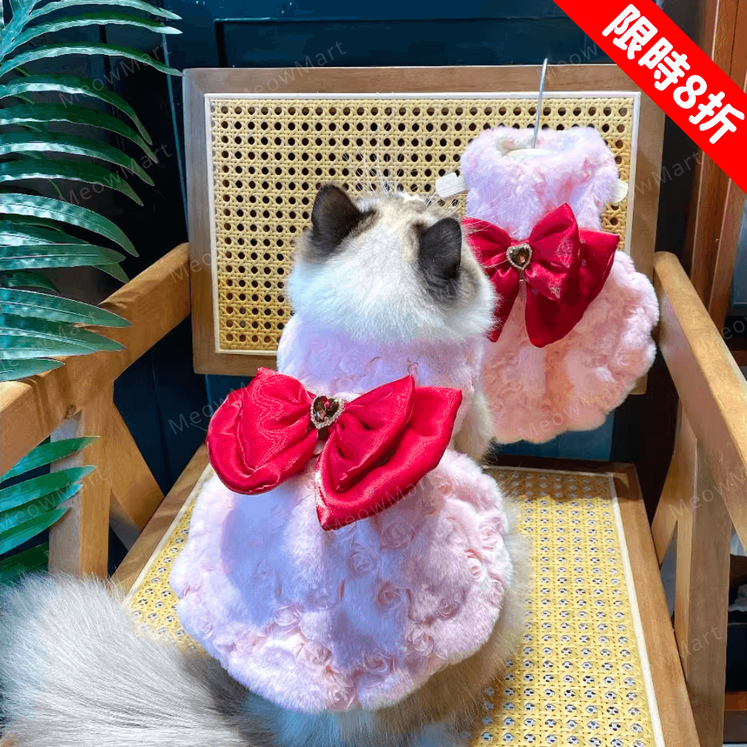 【現貨8折】紅寶石蝴蝶寵物公主裙 (貓狗適用)