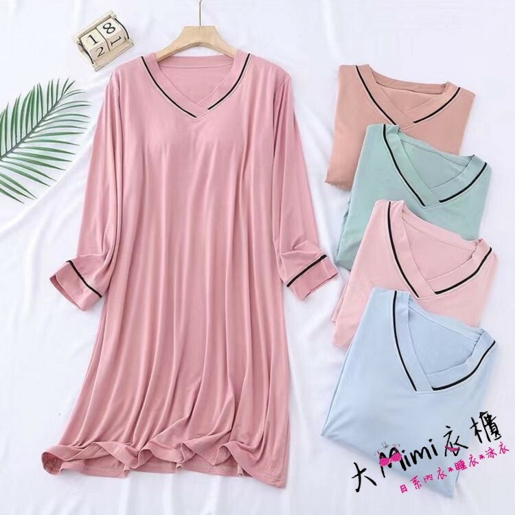 【附胸墊】莫代爾睡裙