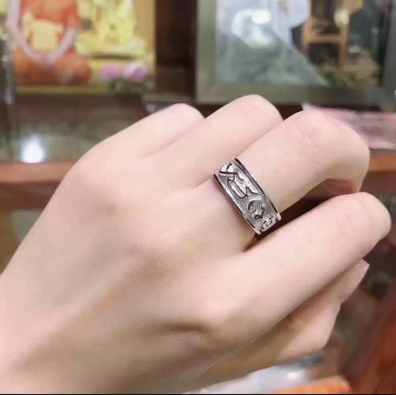 阿贊特阿贊奔側純銀 發財戒指 （開口款男女都可以配戴）