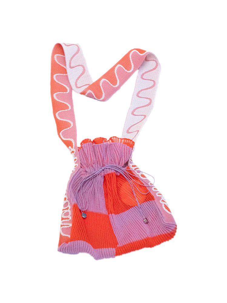 Twisted Frill Bag Red