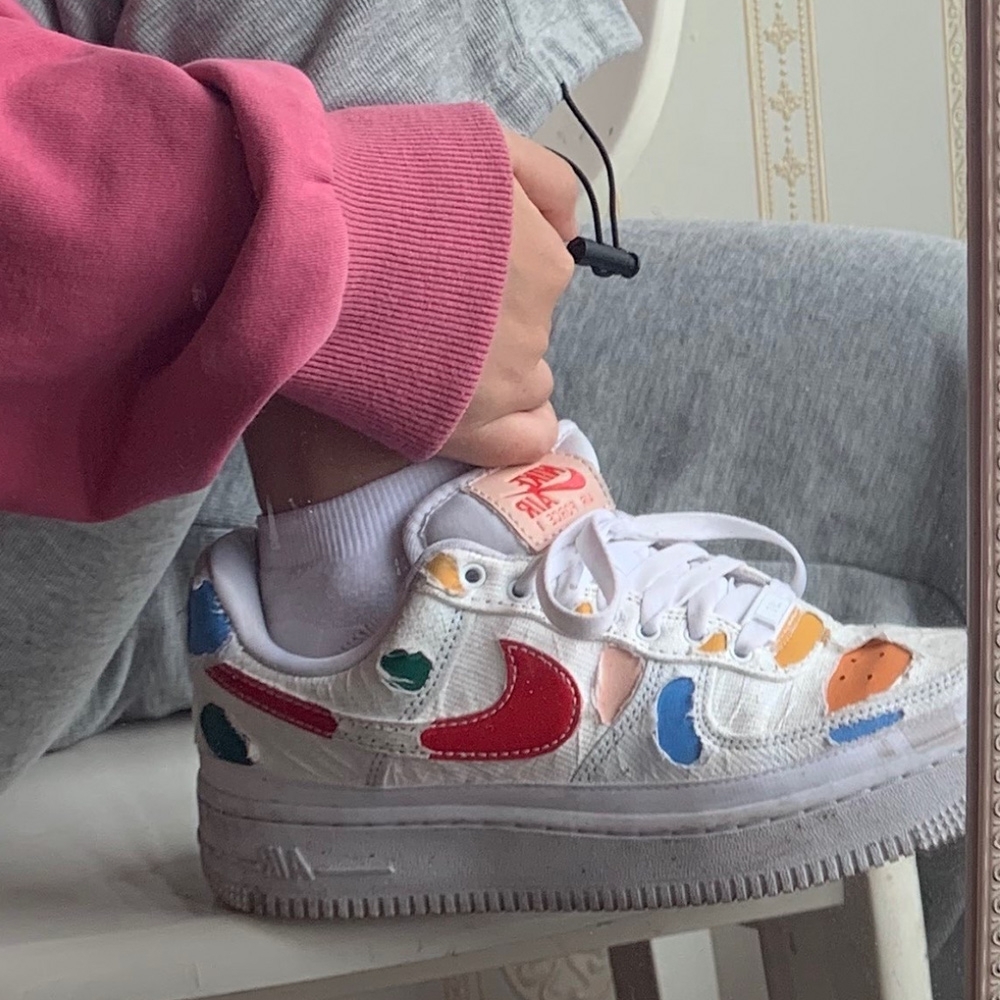 Nike Air Force 1 Low LX 撕撕樂 黑勾 白色 白鞋 CJ1650-010