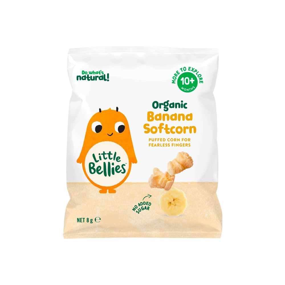 Little Bellies 有機非油炸嬰兒香蕉脆粒  （10個月或以上嬰幼兒小食）(8g) (92909)