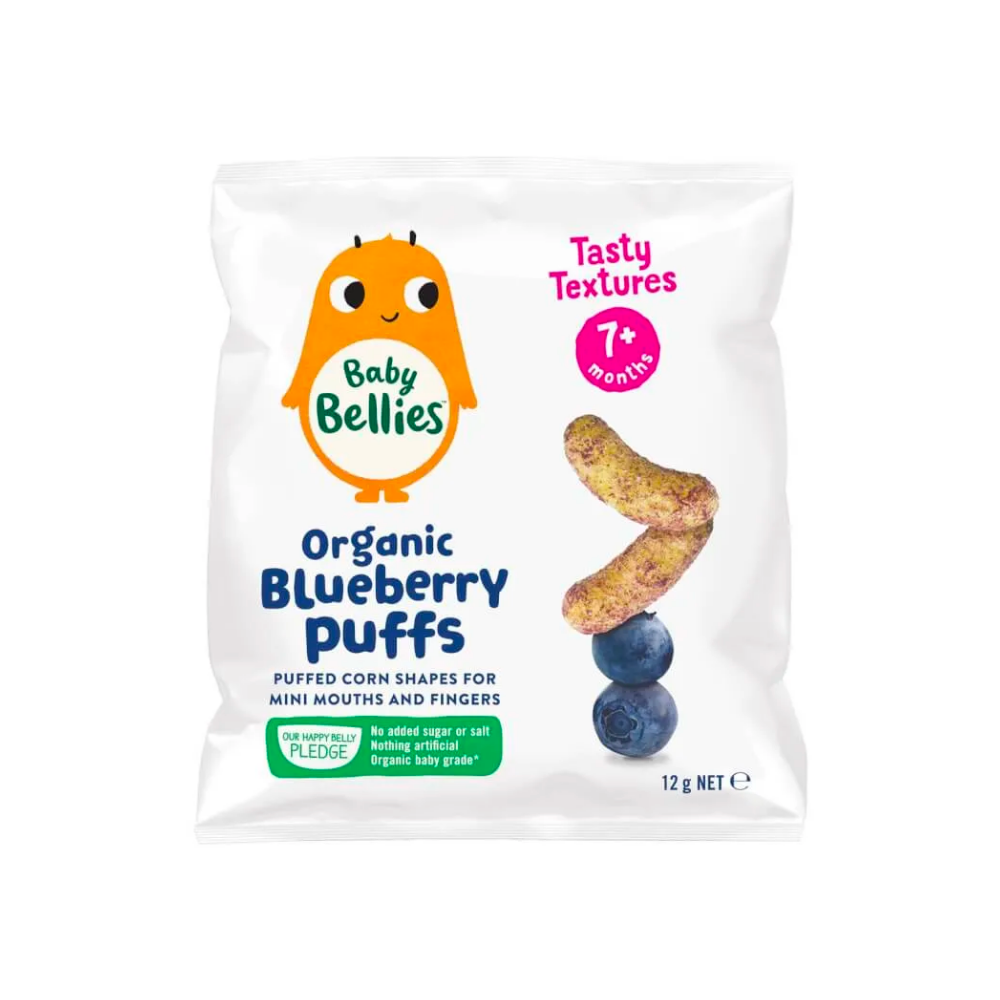 Little Bellies 有機非油炸嬰兒藍莓脆粒  （7個月或以上嬰幼兒小食）(12g) (92910)