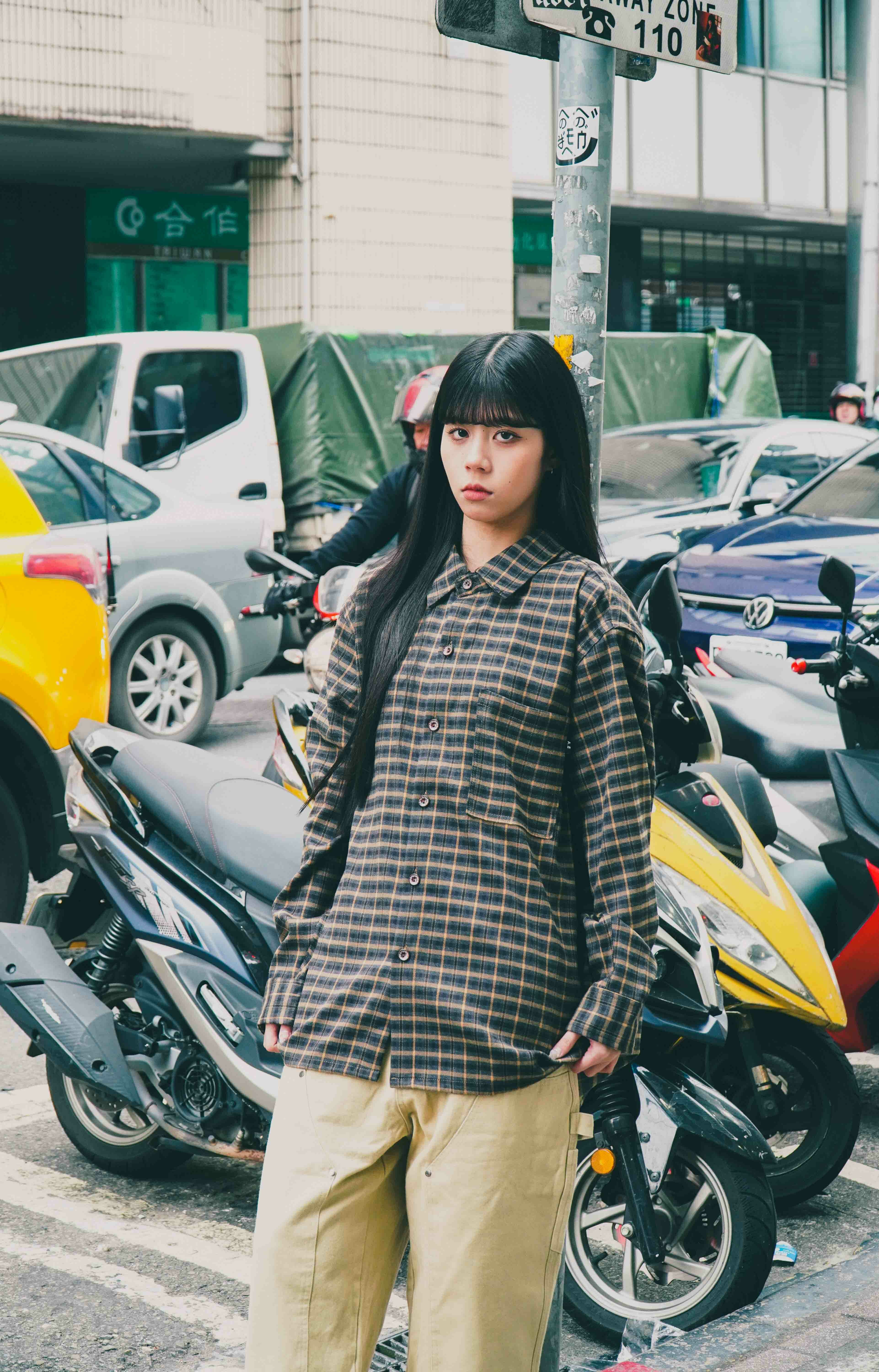 『Always_Good』日系 細格紋 長袖襯衫