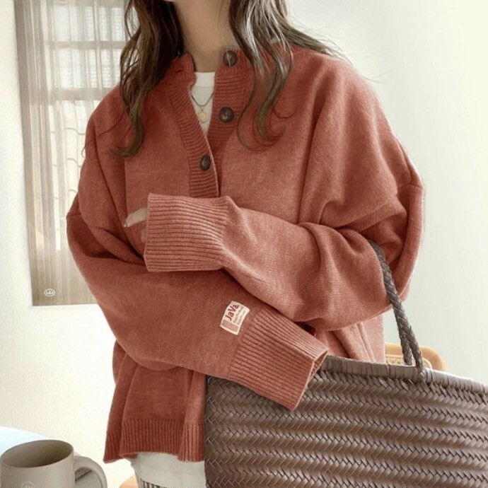 日本 半開扣2way毛衣