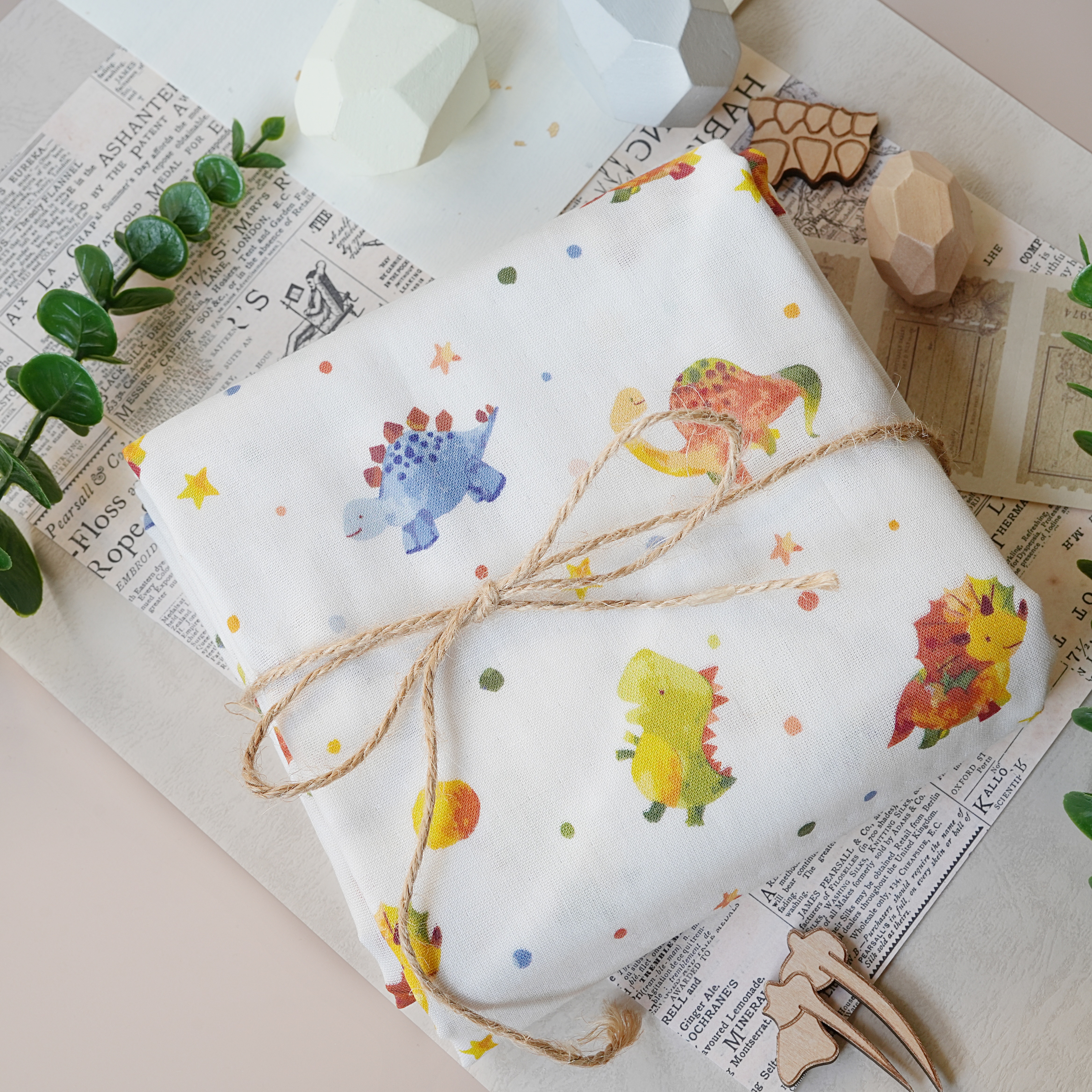 Hi Y.P store-包巾-獨家設計款-恐龍星球