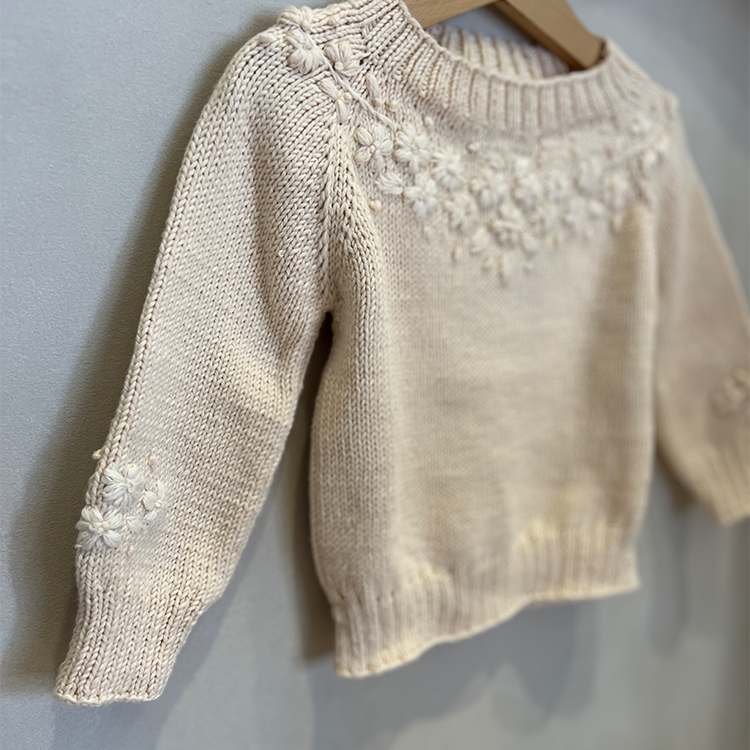 Penoora's-Maya Sweater花朵刺繡針織衫(Cream)