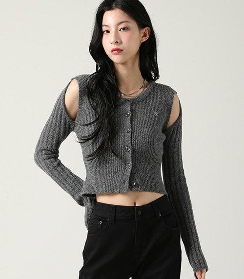 AVANDRESS Irene Shoulder Cutting Round Knit