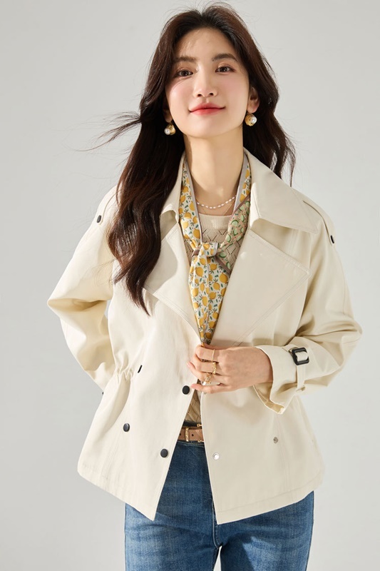 短版抽繩風衣外套 兩色