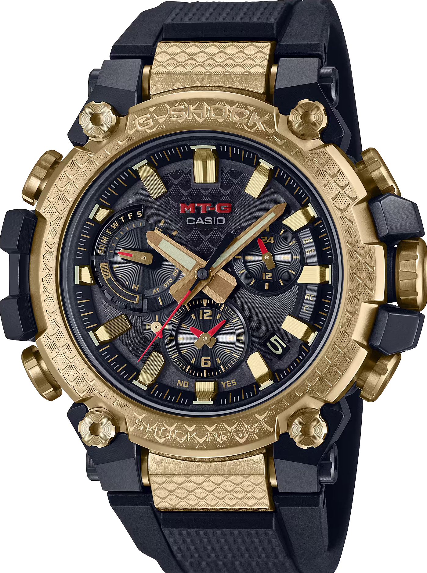 萬年鐘錶 - G-SHOCK  MT-G系列  霸氣金龍遨遊天際太陽能藍芽電波運動質感男錶  MTG-B3000CXD-9A  錶徑 : 51mm