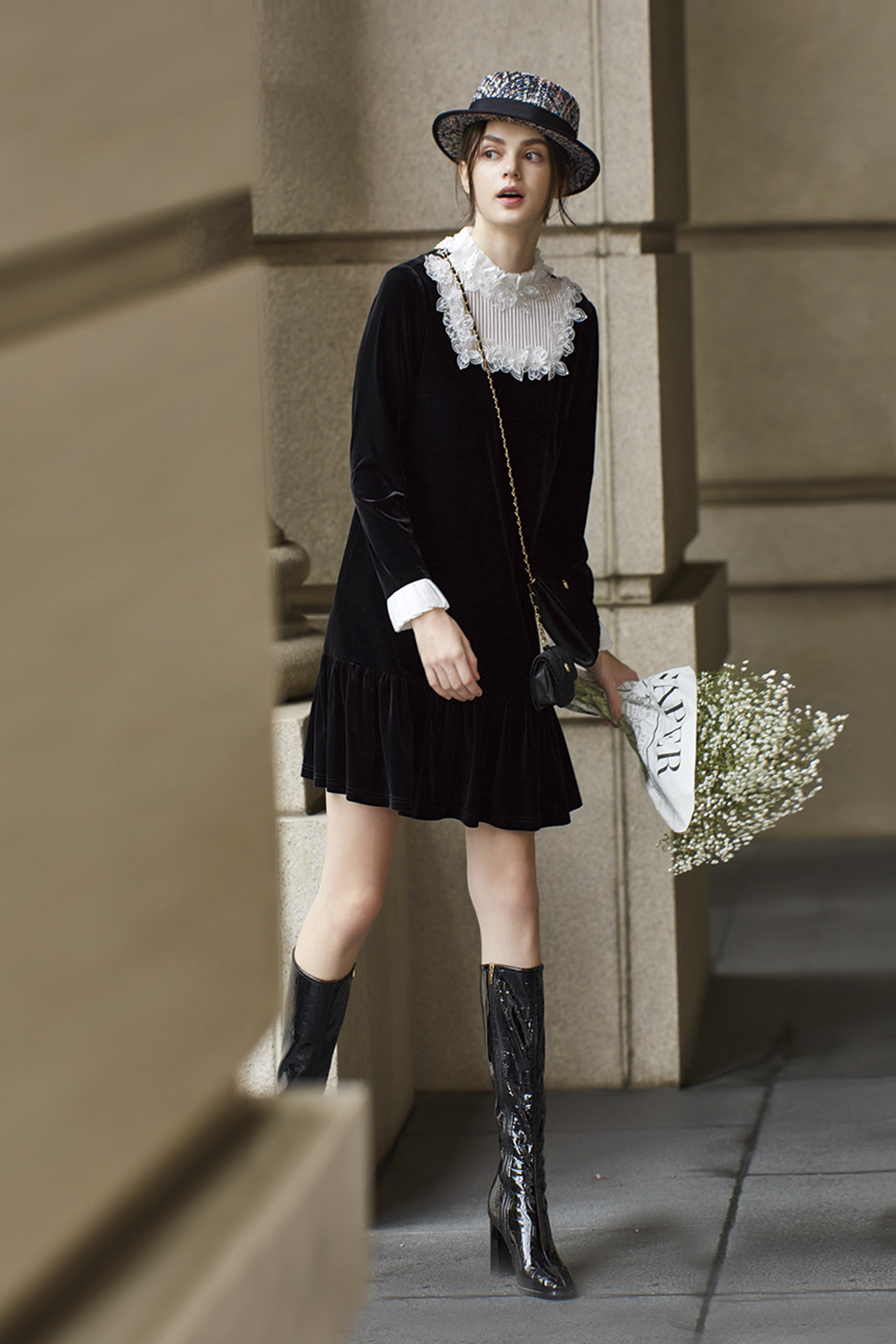 BC15120E1 奧黛莉赫本黑洋裝