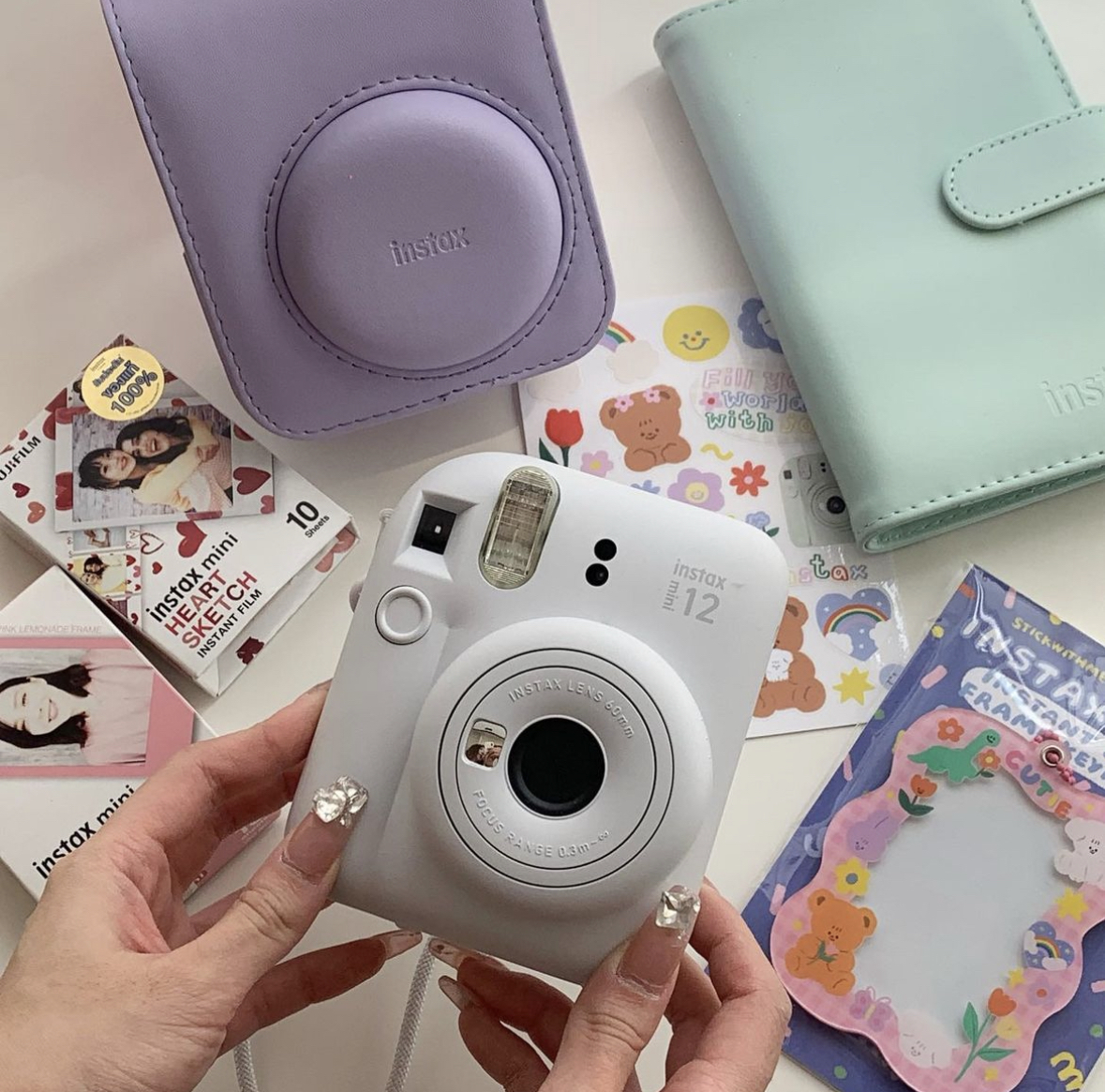 FUJIFILM 富士 instax mini 12 拍立得相機 薄荷綠 丁香紫 雲朵白 天空藍 櫻花粉/預購