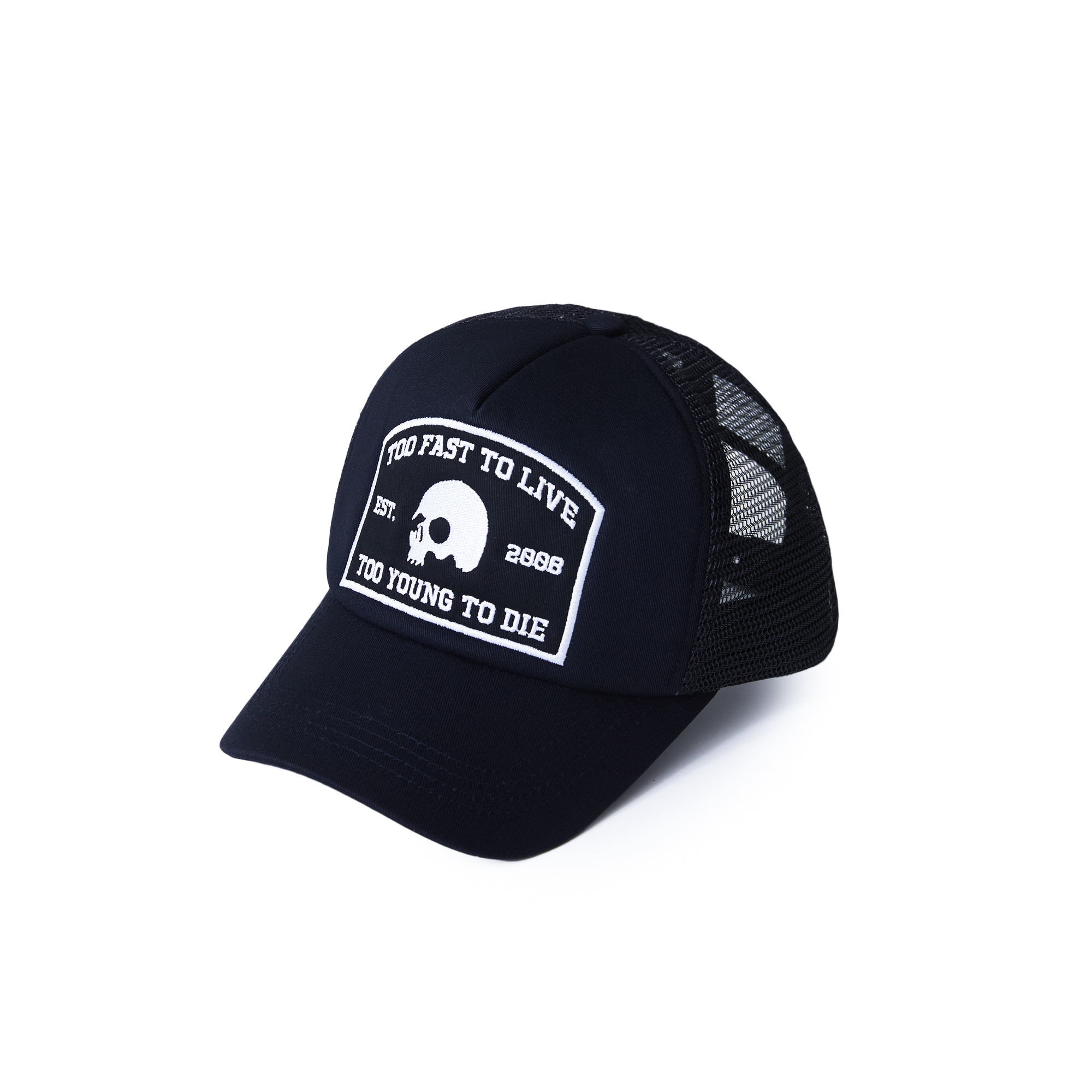 AES Too Fast To Live Patch Trucker Hat