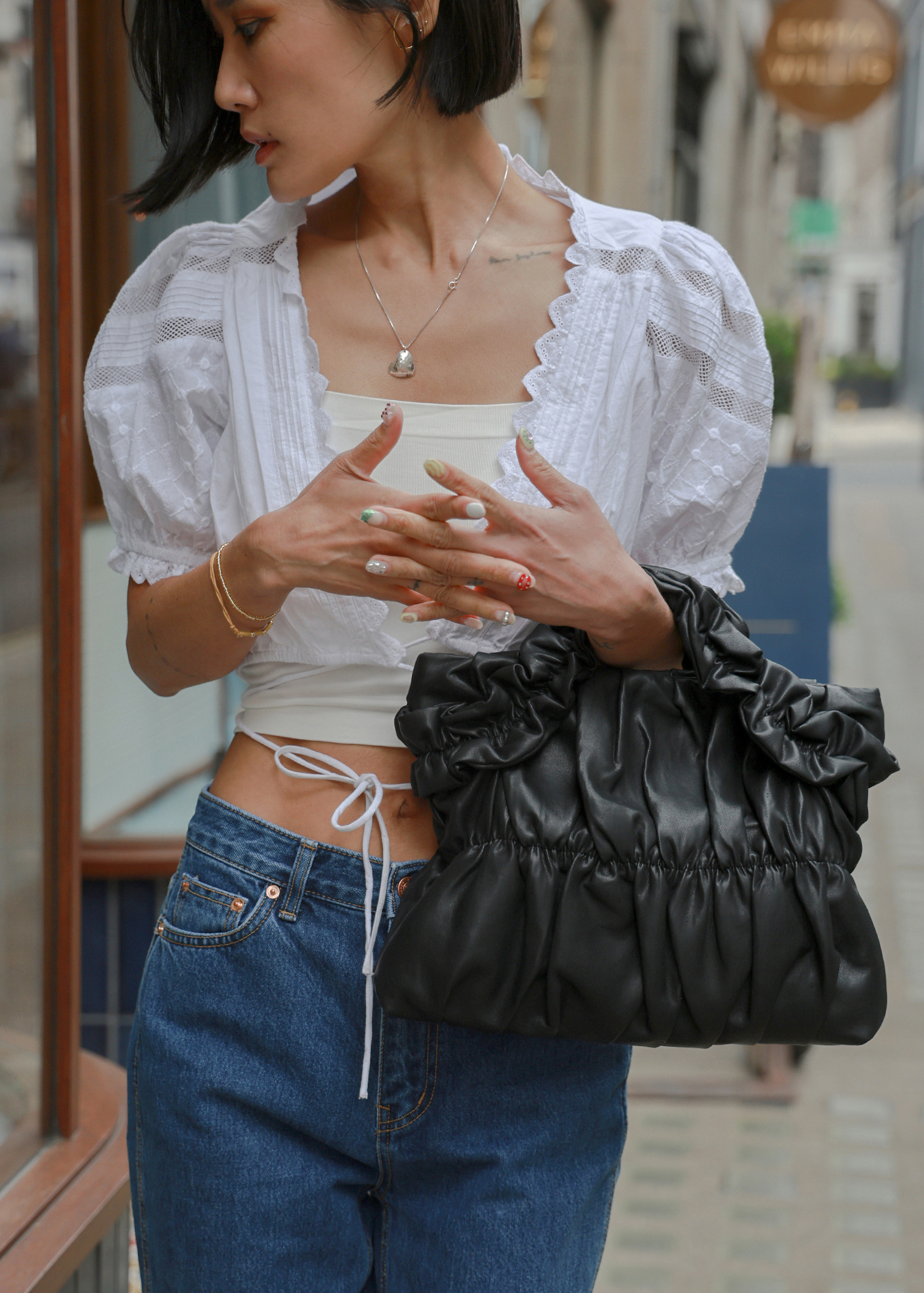 Kwani Tate Ruched Bag Small