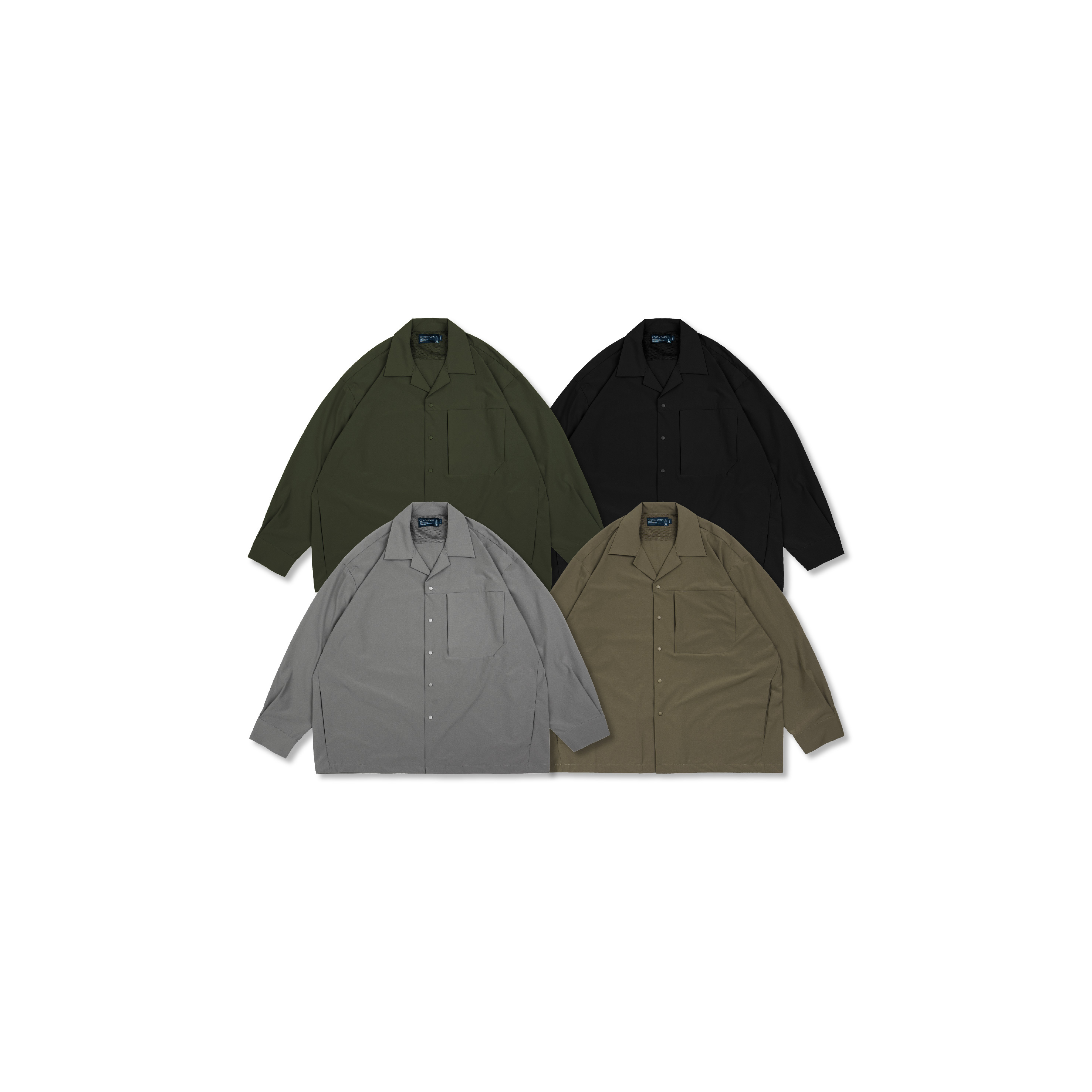 SIMON MADE TL-2357 OUTDOOR 極簡 防潑水 古巴領 長袖 襯衫