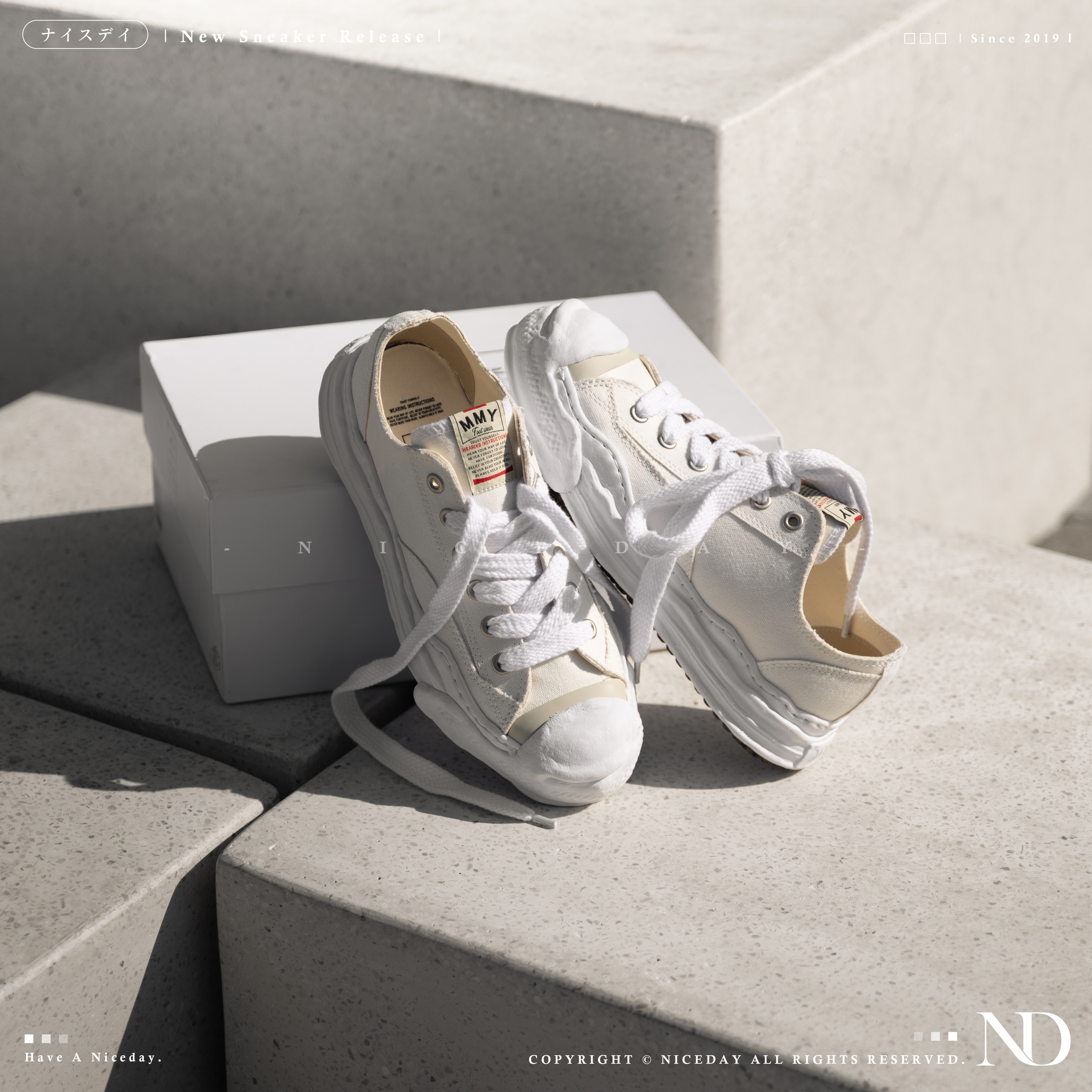 NICEDAY 代購 Maison Mihara Yasuhiro MMY 三原康裕  溶解鞋 白 拼接 男女尺寸 A05FW702