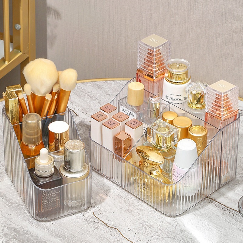 《3577》梳妝台桌面化妝品透明收納盒