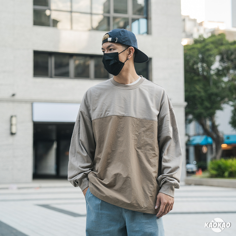 BLACK FLAG Splicing L/S TEE【JBF23T009】