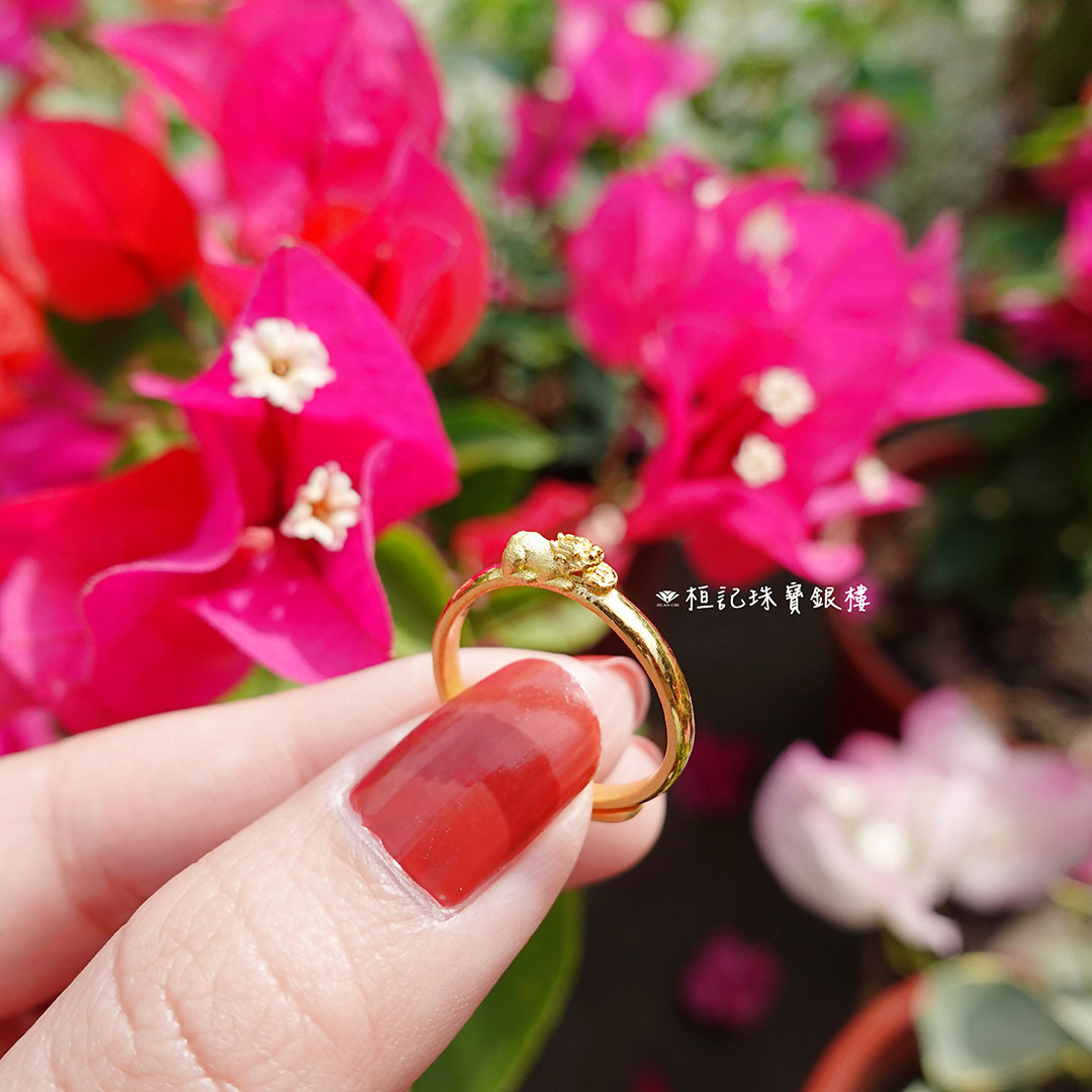 咬錢貔貅 黃金戒指