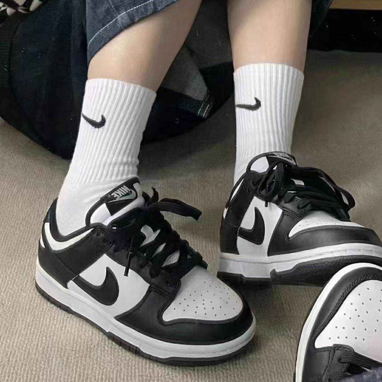 Nike Dunk Low Black 熊貓 黑白 GS大童款 CW1590-100