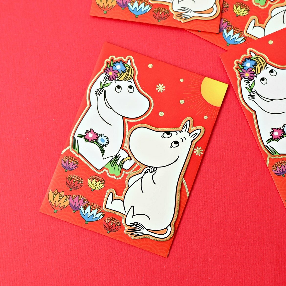 姆明一族|3D燙金利是封套裝 6P(長方版)