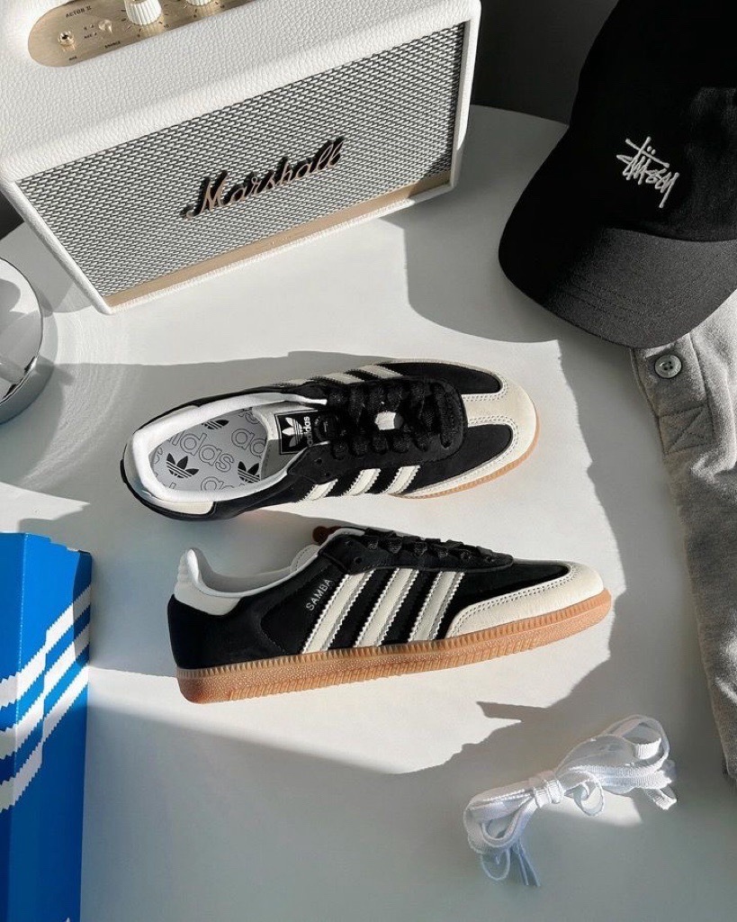 Adidas Originals Samba OG 杏茶黑培 焦糖底 復古 德訓鞋 IE5836